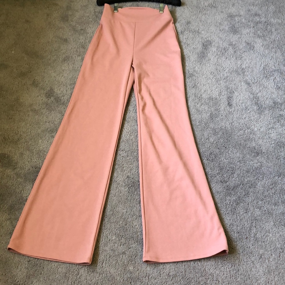 HIGH WAISTED size Small Pink long Pants NEVER WORN
